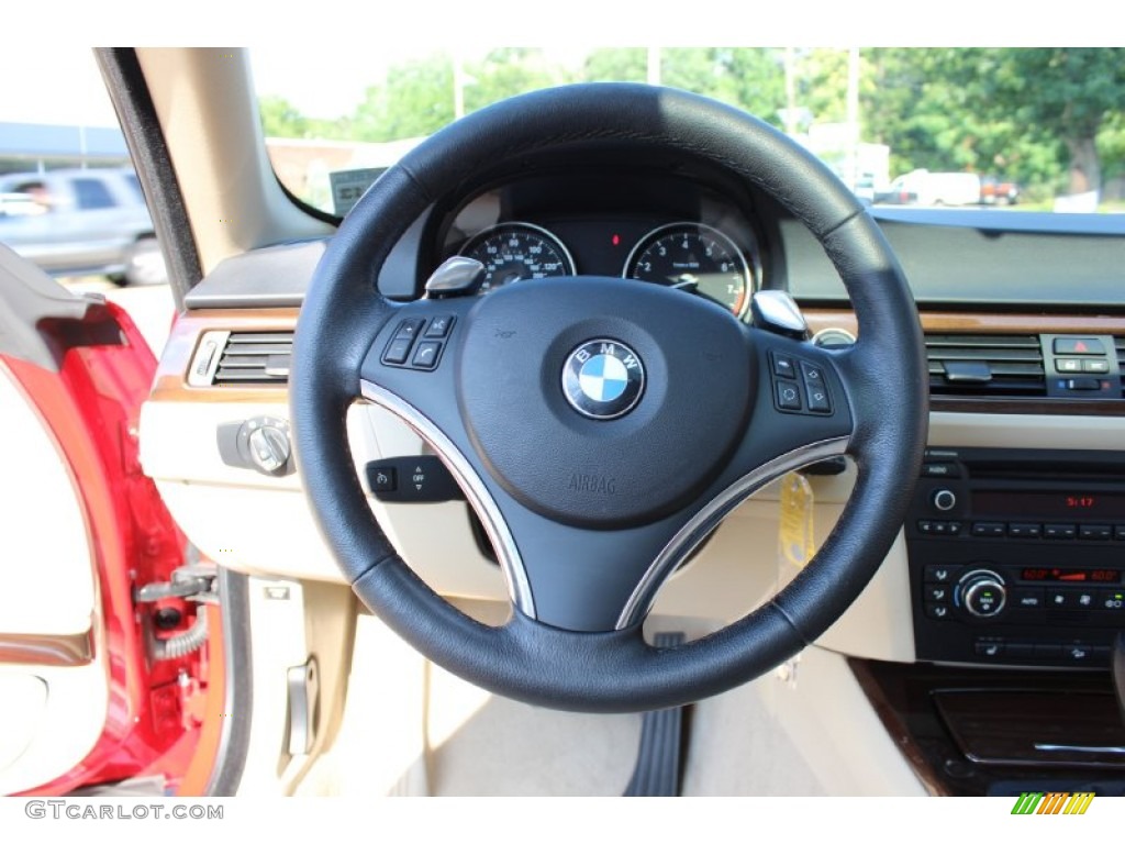 2009 3 Series 328xi Coupe - Crimson Red / Cream Beige Dakota Leather photo #16