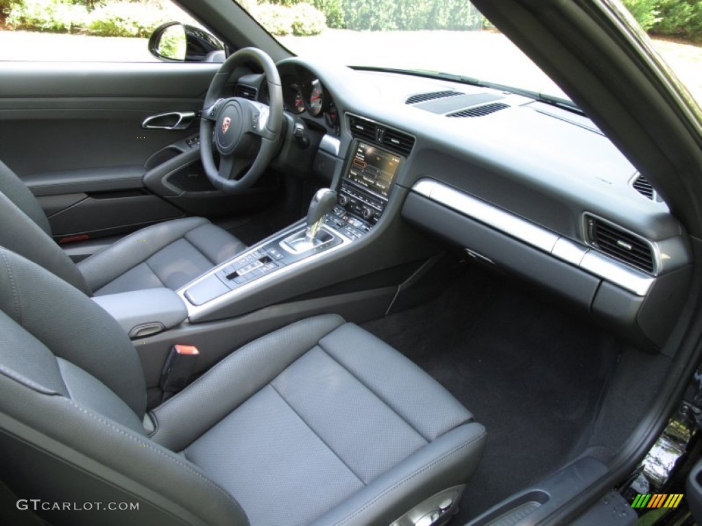 Black Interior 2012 Porsche New 911 Carrera S Cabriolet Photo #68850492