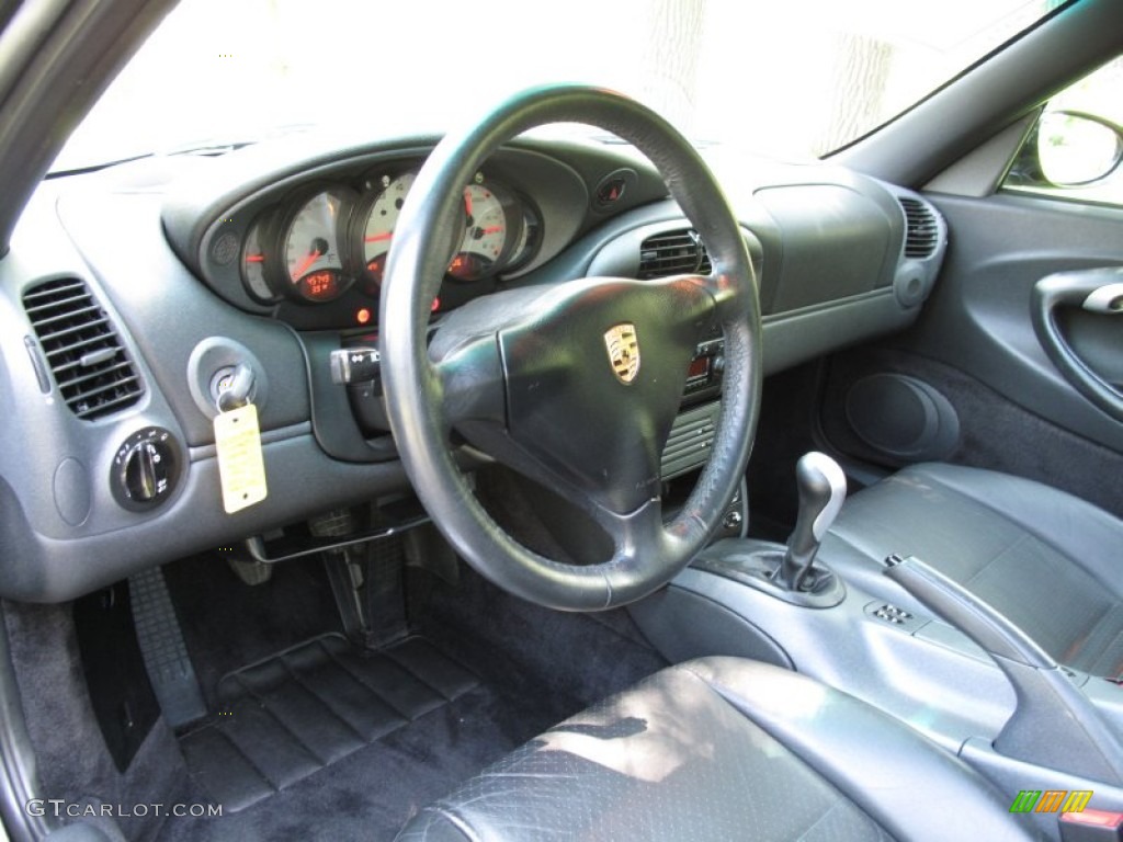 Black Interior 1999 Porsche 911 Carrera 4 Cabriolet Photo #68850696