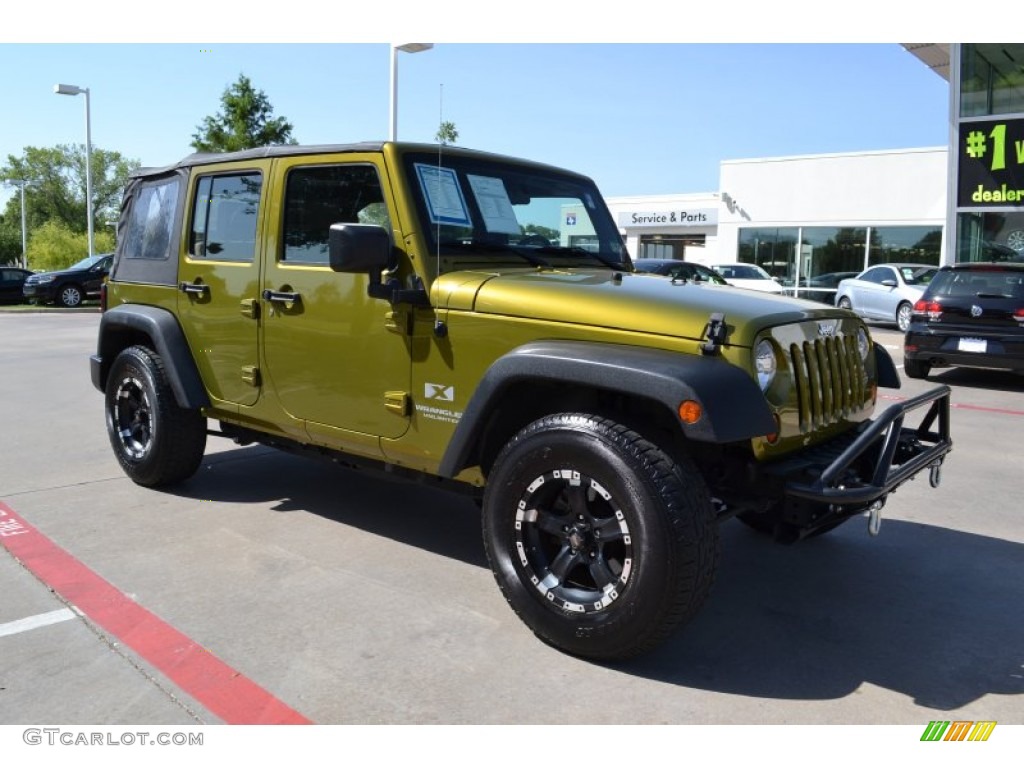 Rescue Green Metallic 2007 Jeep Wrangler Unlimited X Exterior Photo #68850778