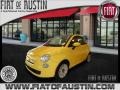 2012 Giallo (Yellow) Fiat 500 c cabrio Pop  photo #1
