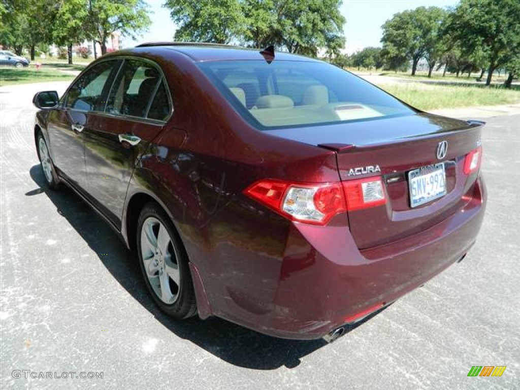 2009 TSX Sedan - Basque Red Pearl / Parchment photo #4