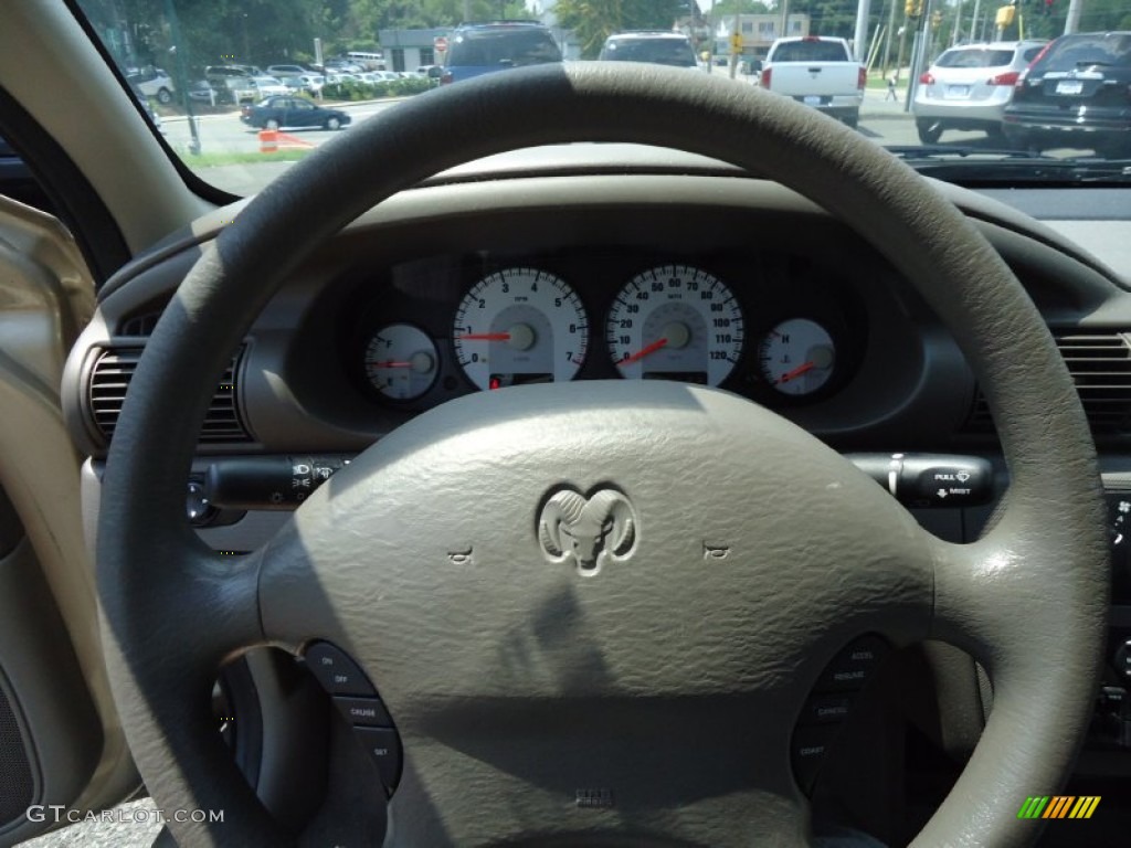 2004 Dodge Stratus SXT Sedan Taupe Steering Wheel Photo #68852697