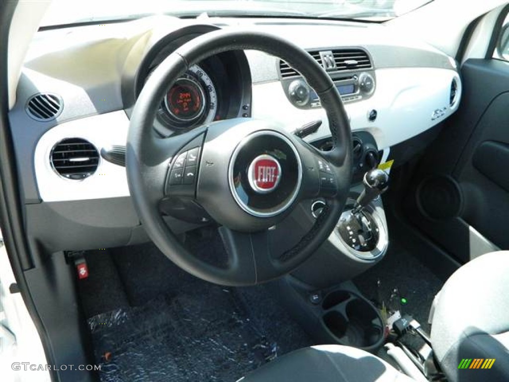 2012 Fiat 500 Pop Tessuto Grigio/Nero (Grey/Black) Dashboard Photo #68853495
