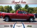 Deep Cherry Red Crystal Pearl 2012 Dodge Ram 3500 HD Big Horn Crew Cab 4x4 Dually