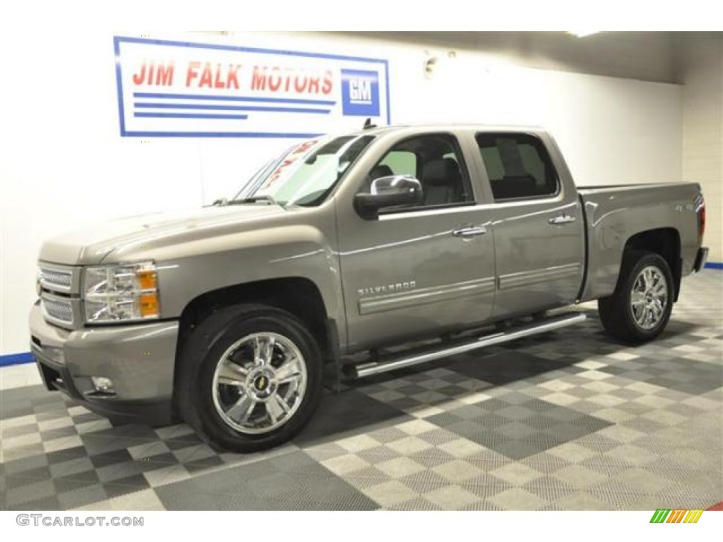 2012 Silverado 1500 LTZ Crew Cab 4x4 - Graystone Metallic / Ebony photo #27