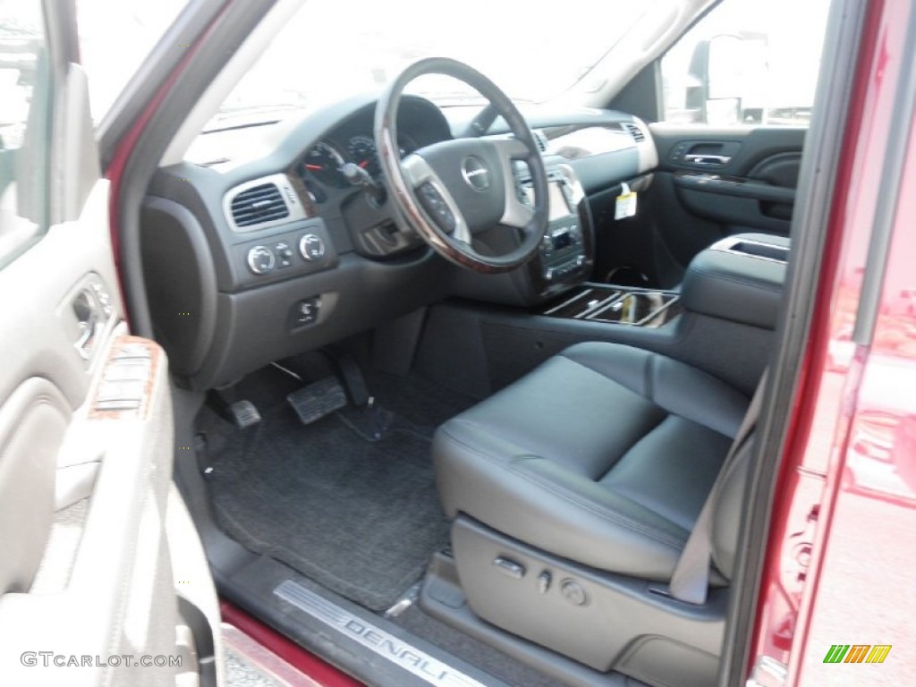 Ebony Interior 2013 GMC Sierra 2500HD Denali Crew Cab 4x4 Photo #68856387