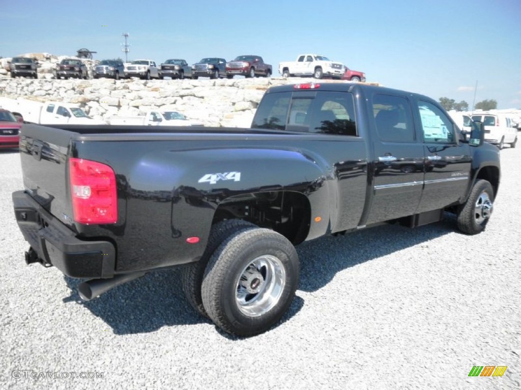 Onyx Black 2013 GMC Sierra 3500HD Denali Crew Cab 4x4 Dually Exterior Photo #68856708