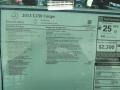 2013 Mercedes-Benz C 250 Coupe Window Sticker