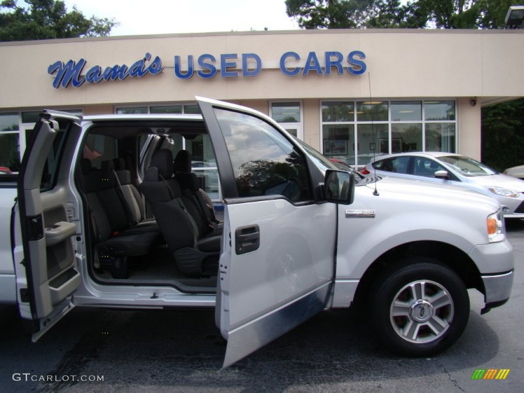 2005 F150 XLT SuperCab - Silver Metallic / Medium Flint Grey photo #12