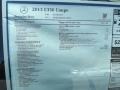 2013 Mercedes-Benz E 350 Coupe Window Sticker