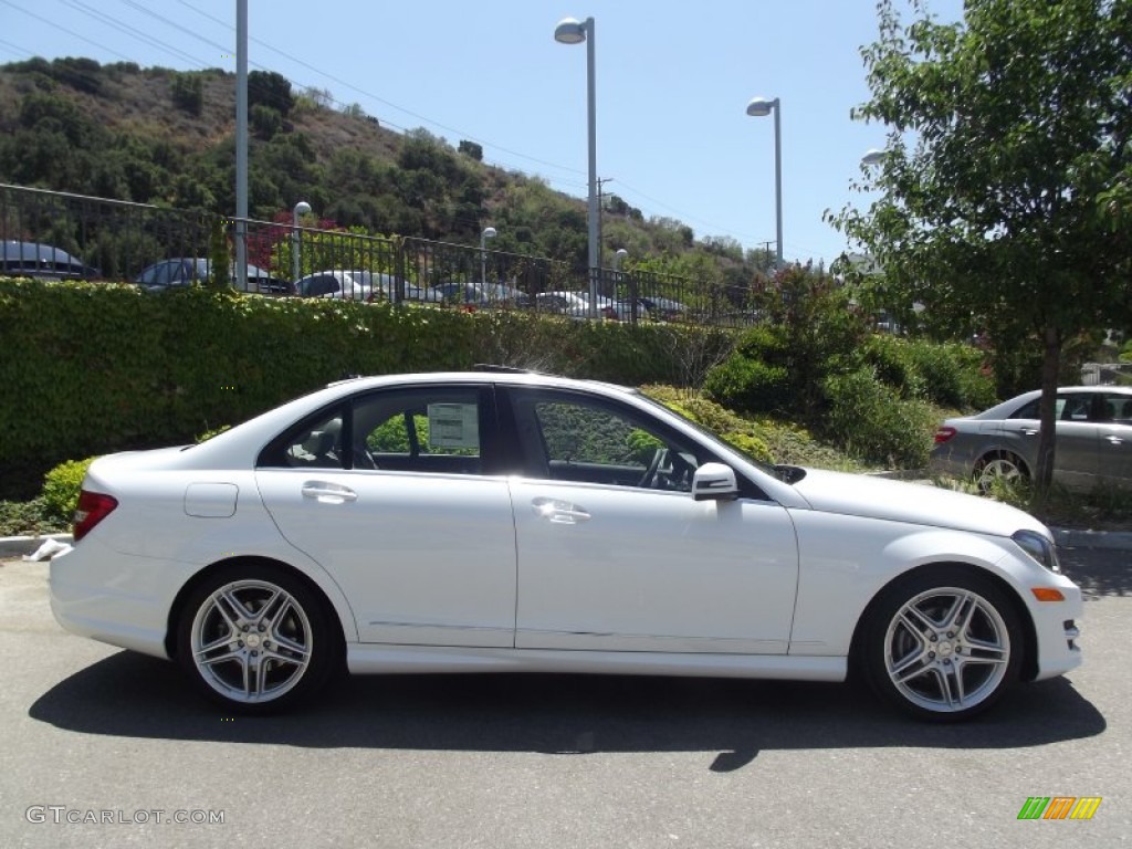 Polar White 2013 Mercedes-Benz C 250 Sport Exterior Photo #68857818