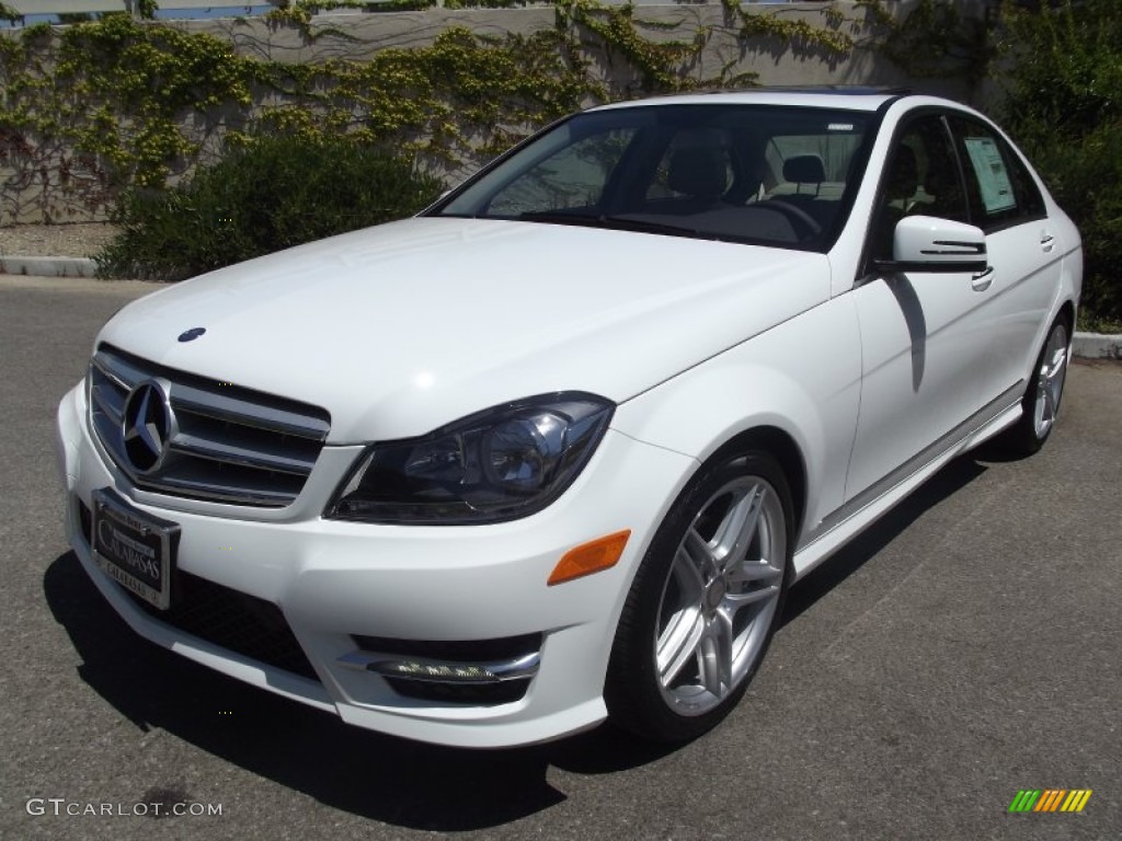 Polar White 2013 Mercedes-Benz C 250 Sport Exterior Photo #68857896