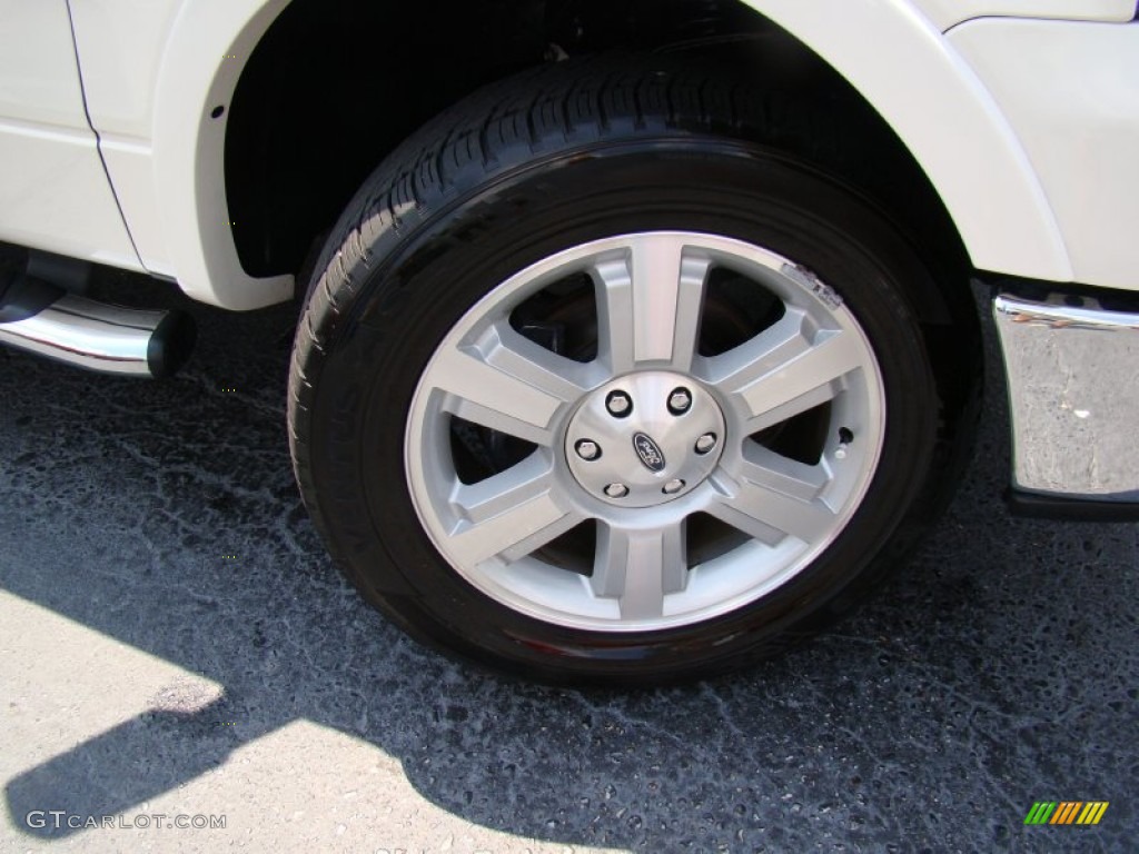 2007 F150 Lariat SuperCrew 4x4 - White Sand Tri-Coat / Tan photo #28