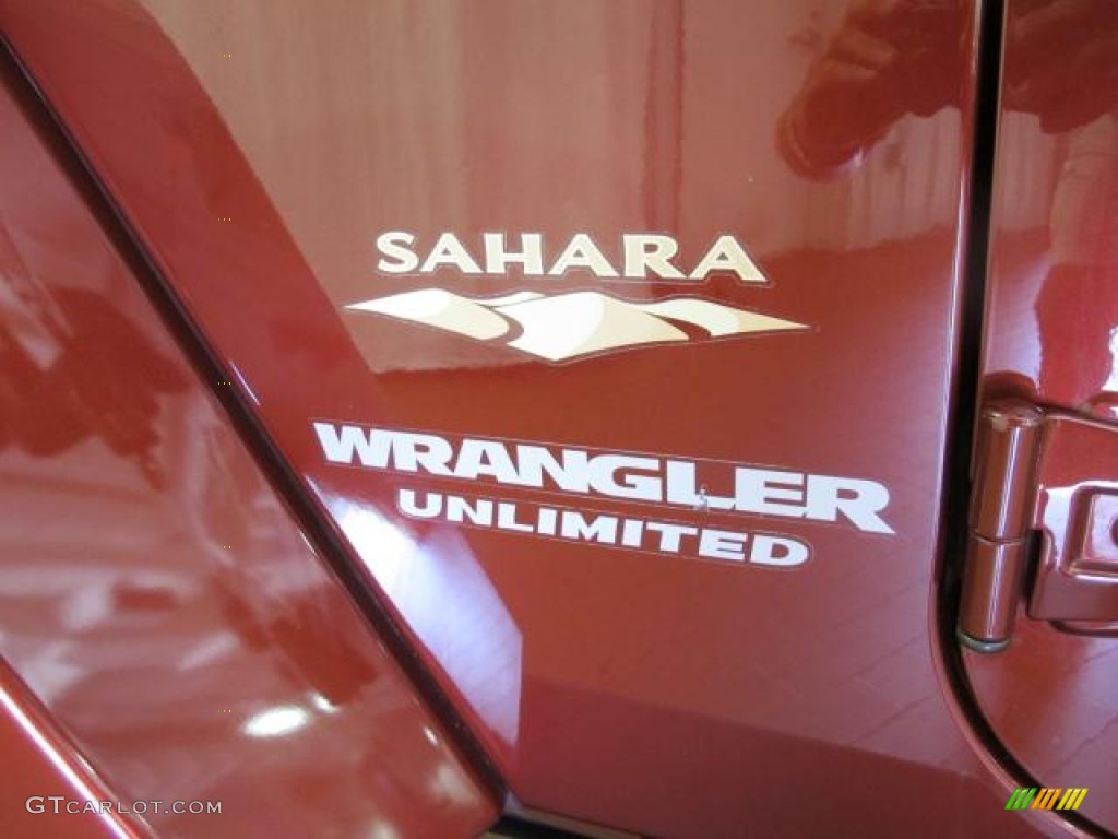 2009 Wrangler Unlimited Sahara 4x4 - Red Rock Crystal Pearl / Dark Khaki/Medium Khaki photo #9
