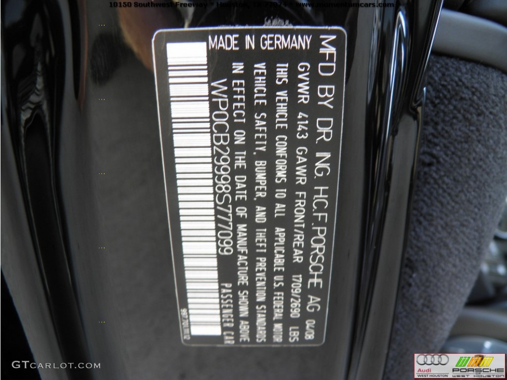 2008 911 Carrera S Cabriolet - Black / Black photo #35