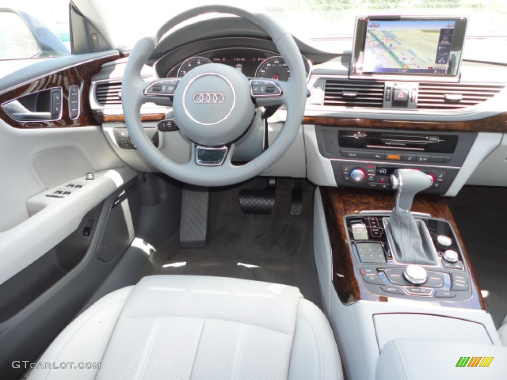 2013 Audi A7 3.0T quattro Prestige Titanium Gray Dashboard Photo #68861469