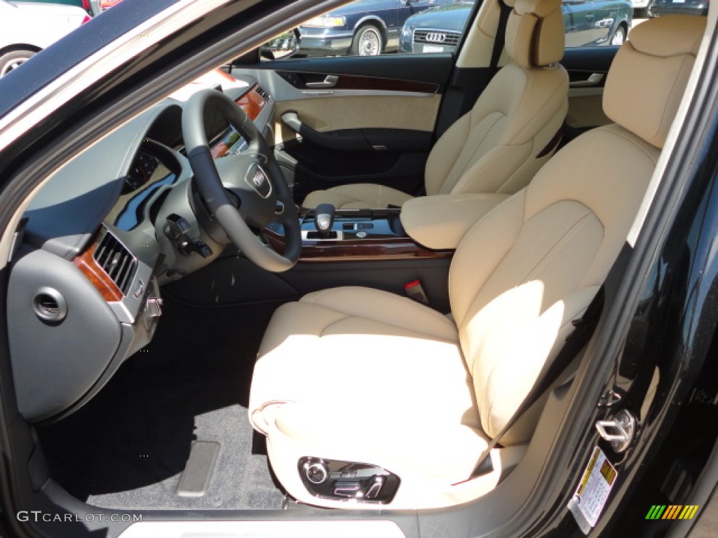 Velvet Beige Interior 2013 Audi A8 3.0T quattro Photo #68861541