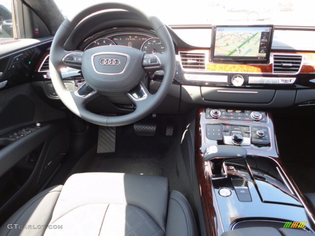 2013 Audi A8 L 3.0T quattro Black Dashboard Photo #68861835