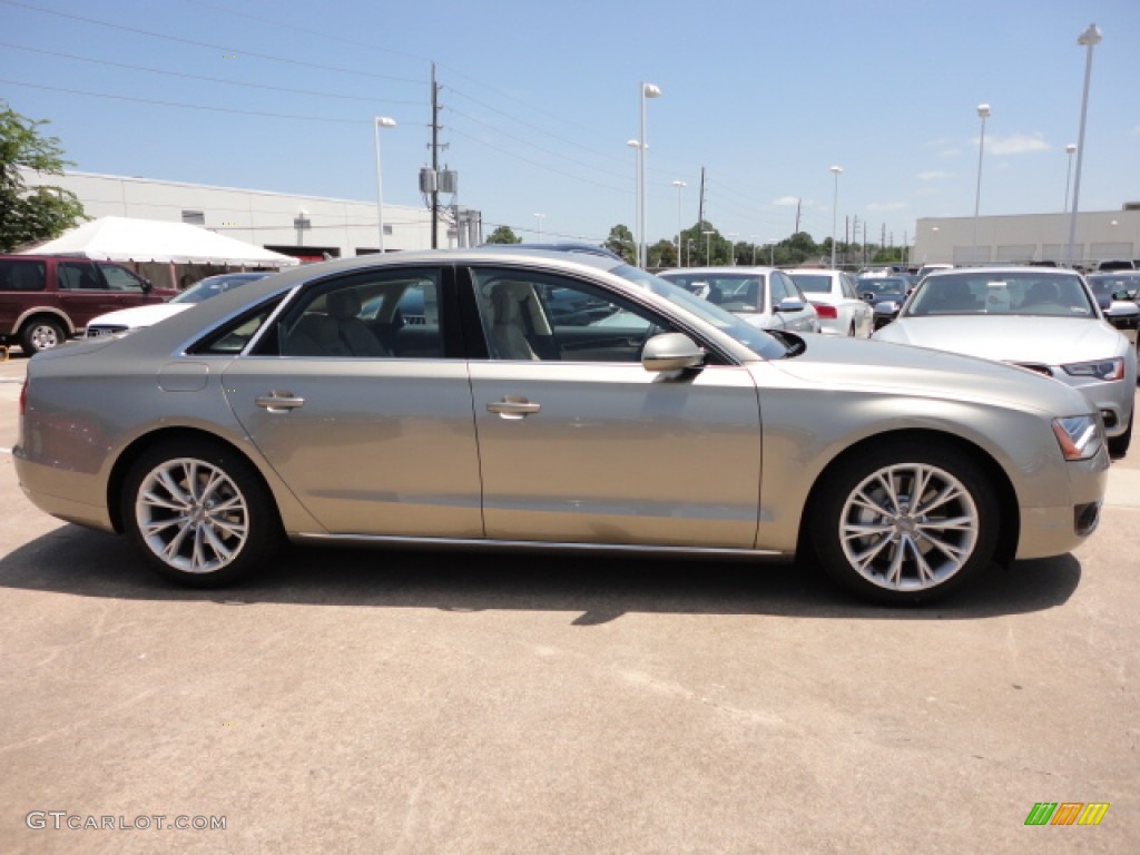 Savana Beige Pearl 2013 Audi A8 3.0T quattro Exterior Photo #68861895