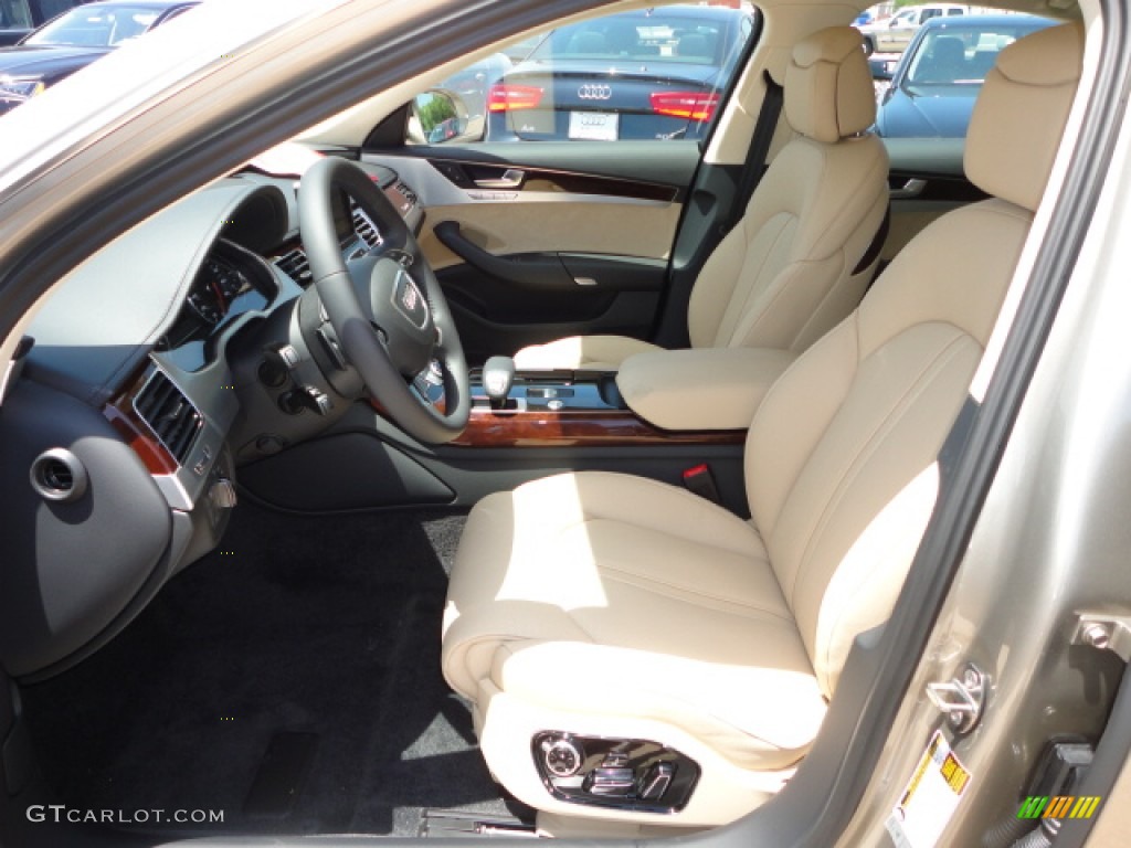 Velvet Beige Interior 2013 Audi A8 3.0T quattro Photo #68861907