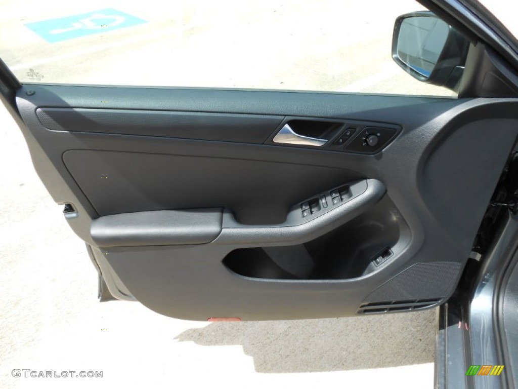 2013 Volkswagen Jetta S Sedan Titan Black Door Panel Photo #68862087