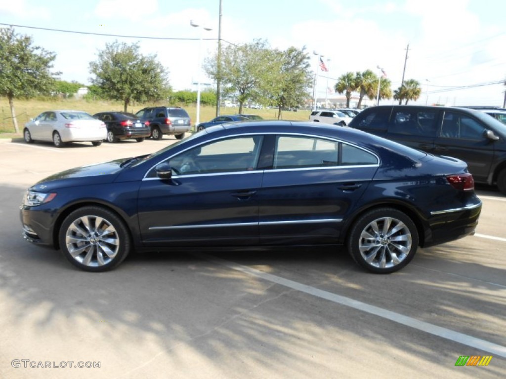 2013 CC VR6 4Motion Executive - Night Blue Metallic / Desert Beige/Black photo #4