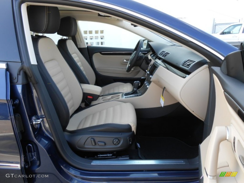 Desert Beige/Black Interior 2013 Volkswagen CC VR6 4Motion Executive Photo #68862570
