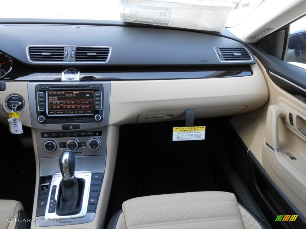 2013 Volkswagen CC VR6 4Motion Executive Desert Beige/Black Dashboard Photo #68862612