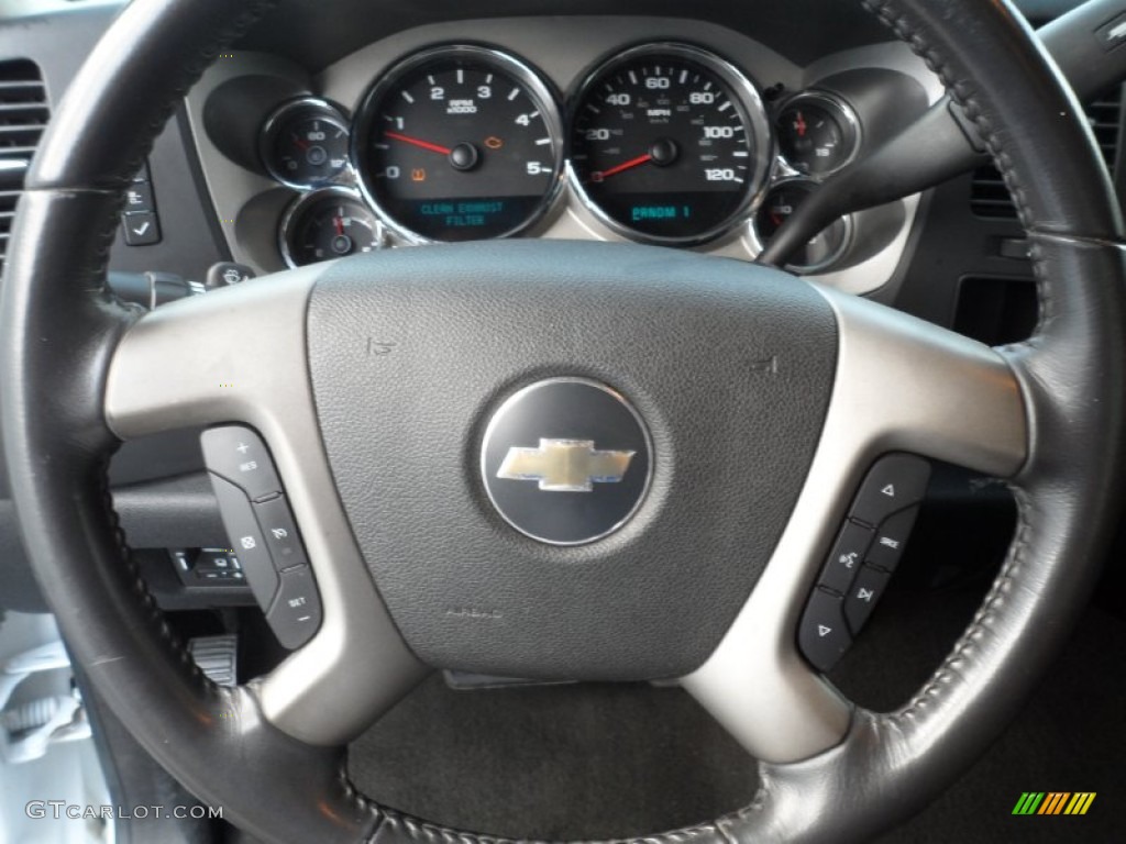 2007 Chevrolet Silverado 2500HD LT Extended Cab Ebony Steering Wheel Photo #68864331