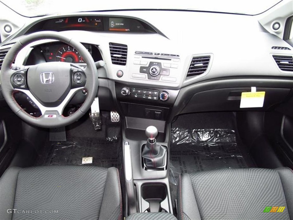 2012 Honda Civic Si Sedan Black Dashboard Photo #68864940