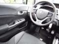 2012 Honda Civic Black Interior Steering Wheel Photo