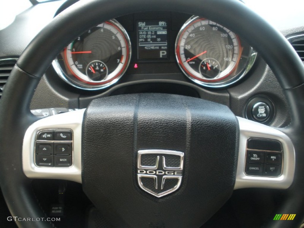 2011 Durango Crew - Bright Silver Metallic / Black photo #23