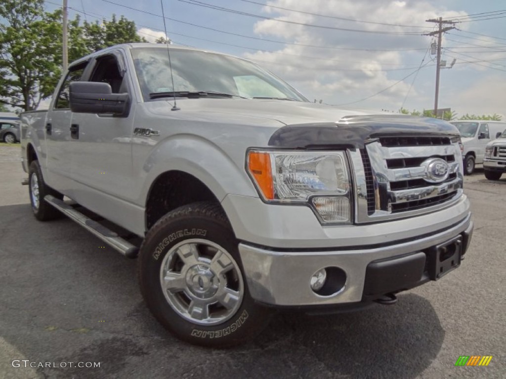 2012 F150 XLT SuperCrew 4x4 - Ingot Silver Metallic / Steel Gray photo #3