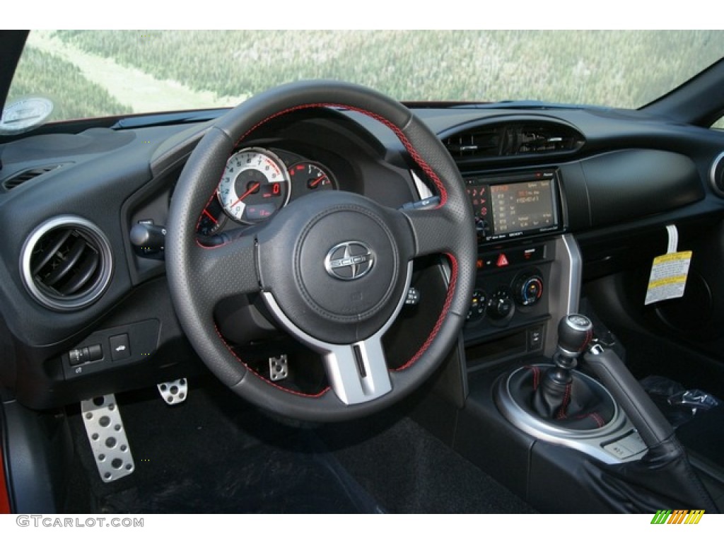 Black/Red Accents Interior 2013 Scion FR-S Sport Coupe Photo #68873580