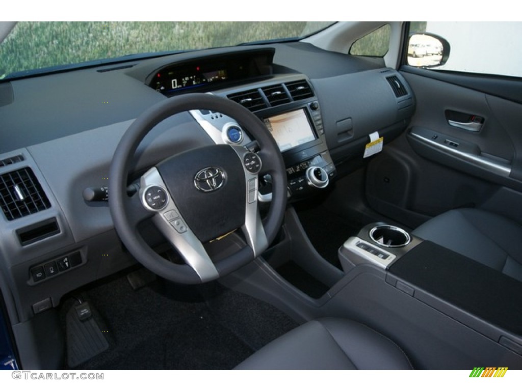 Dark Gray Interior 2012 Toyota Prius v Five Hybrid Photo #68874549