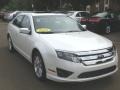 2010 White Platinum Tri-coat Metallic Ford Fusion SEL V6  photo #4