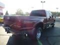 2005 Dark Toreador Red Metallic Ford F350 Super Duty Lariat Crew Cab 4x4 Dually  photo #3