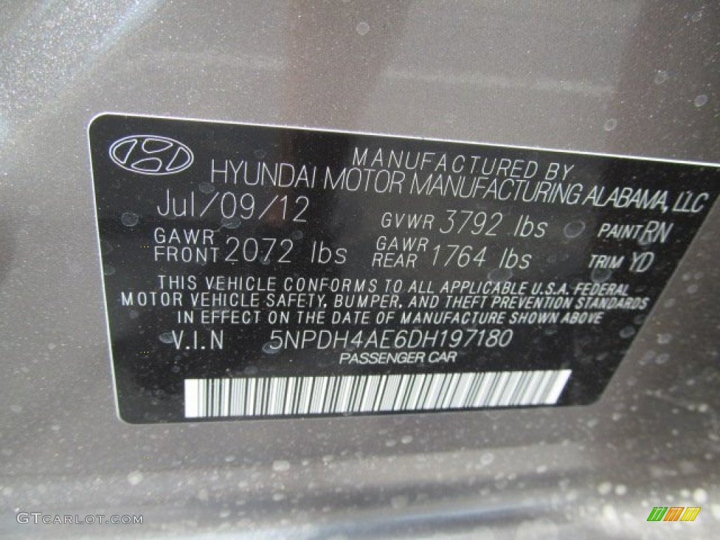 2013 Elantra GLS - Desert Bronze / Beige photo #10