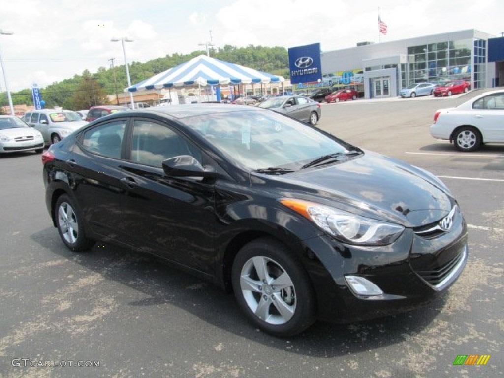 2013 Elantra GLS - Black / Gray photo #1