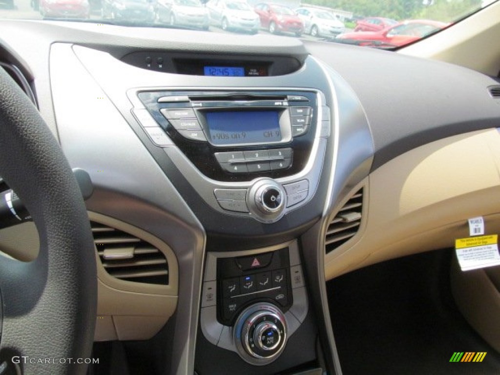 2013 Elantra GLS - Midnight Black / Beige photo #7