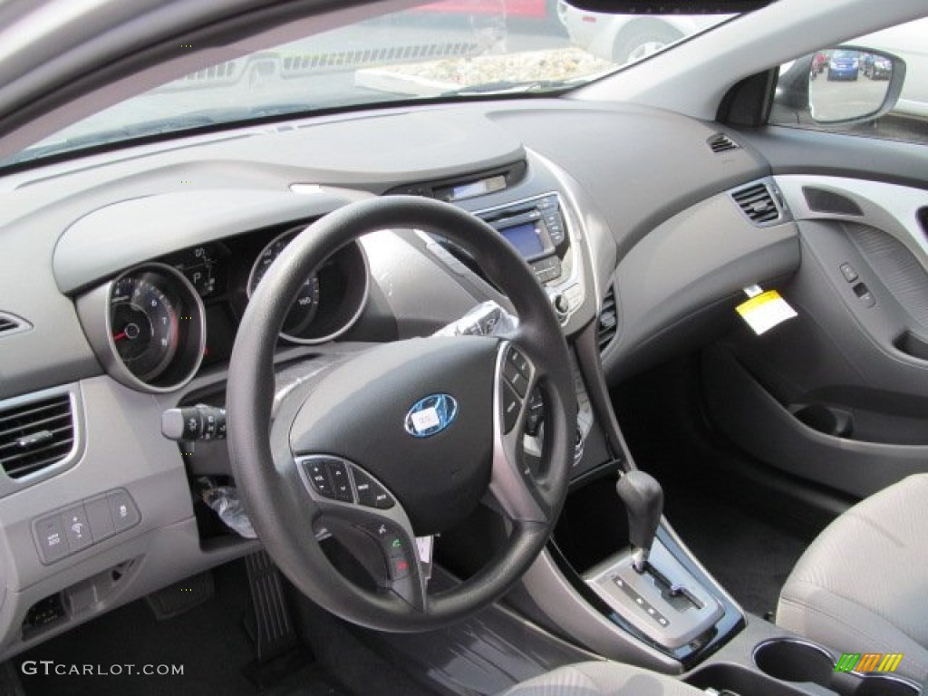 2013 Elantra GLS - Shimmering Air Silver / Gray photo #6
