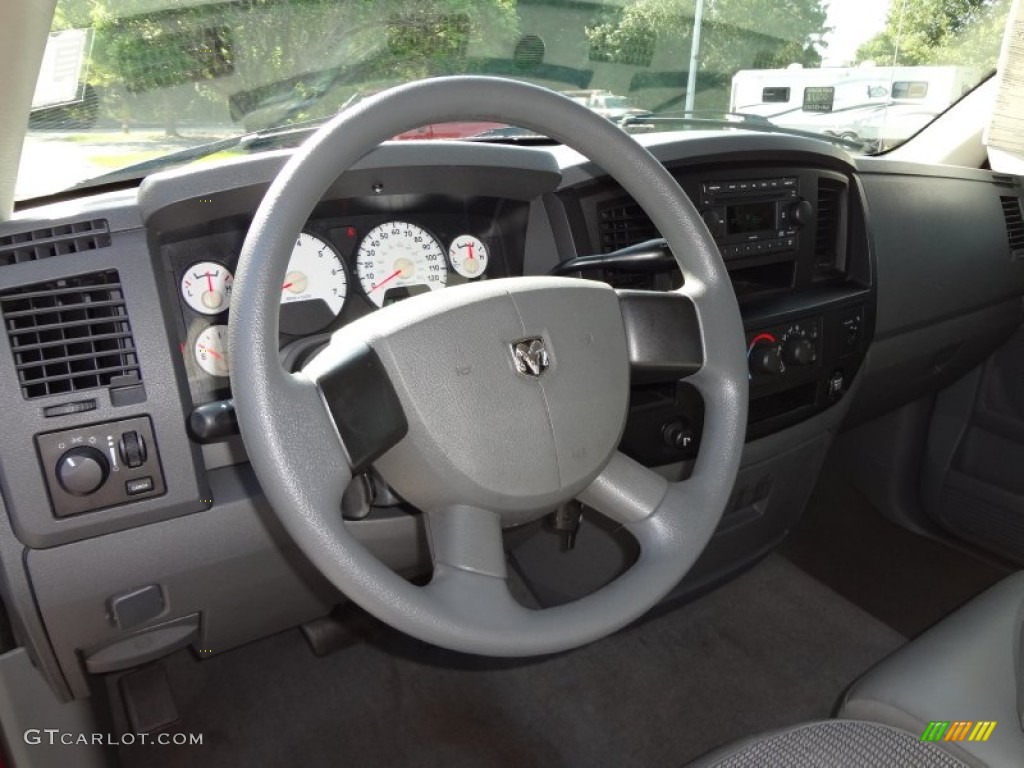 2006 Dodge Ram 1500 ST Regular Cab Medium Slate Gray Steering Wheel Photo #68880363