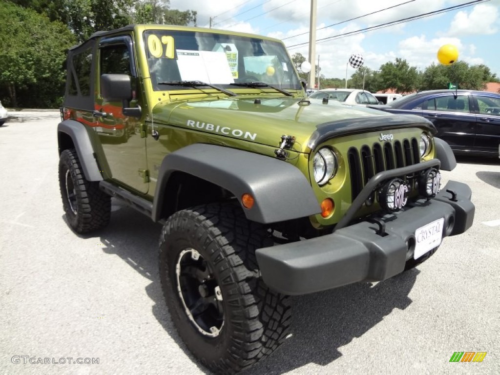 2007 Wrangler Rubicon 4x4 - Rescue Green Metallic / Dark Slate Gray/Medium Slate Gray photo #10