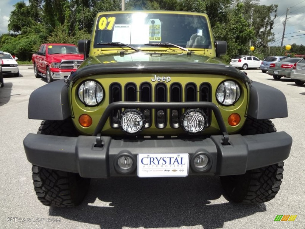 2007 Wrangler Rubicon 4x4 - Rescue Green Metallic / Dark Slate Gray/Medium Slate Gray photo #13