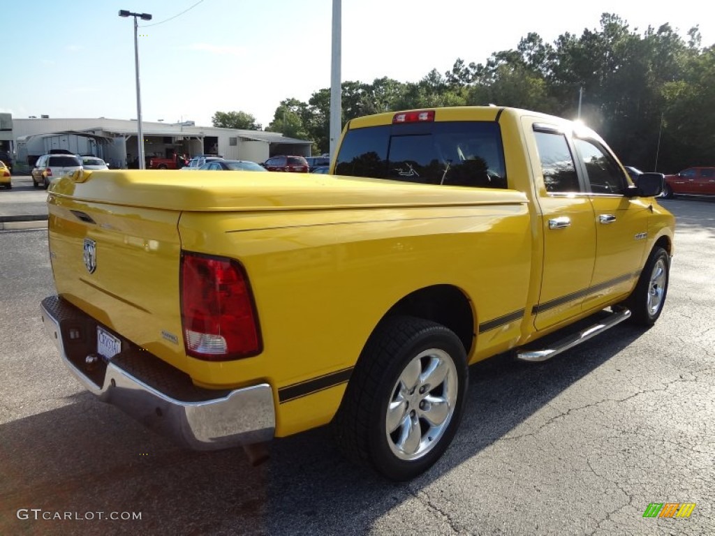 2009 Ram 1500 SLT Quad Cab - Detonator Yellow / Dark Slate/Medium Graystone photo #8