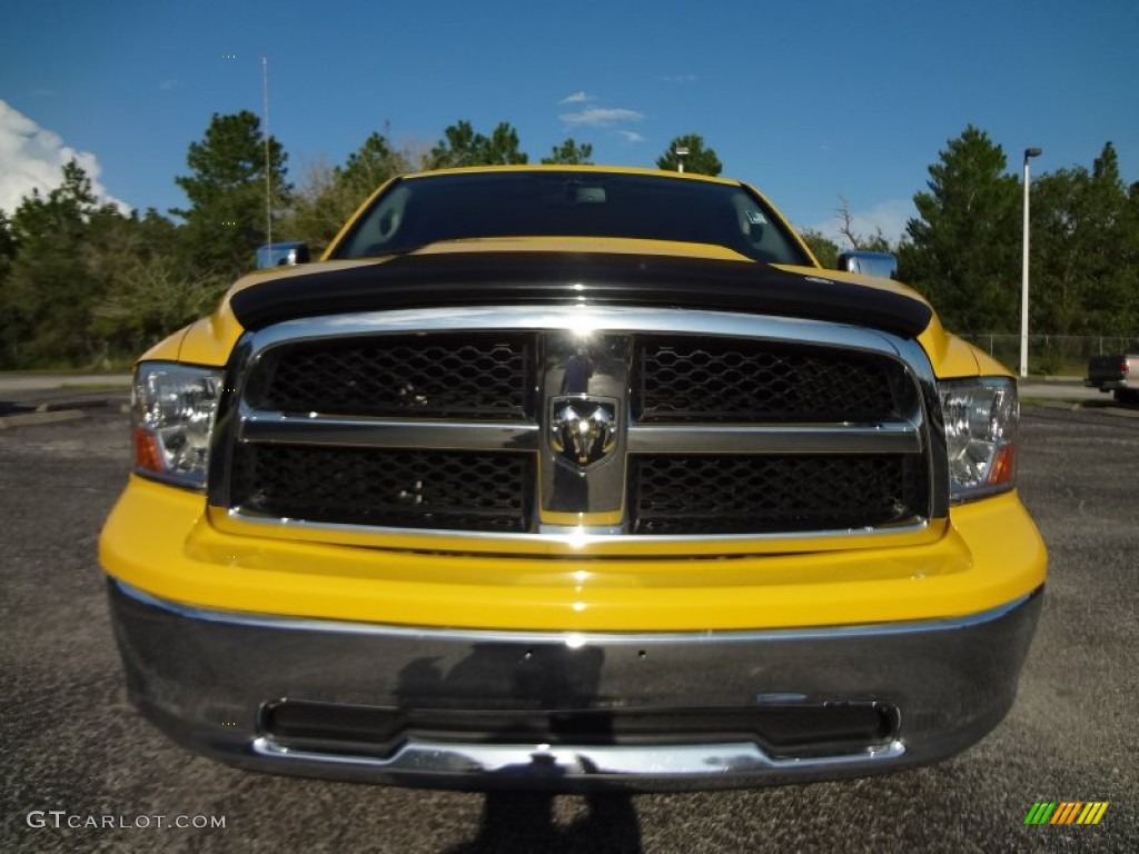 2009 Ram 1500 SLT Quad Cab - Detonator Yellow / Dark Slate/Medium Graystone photo #13