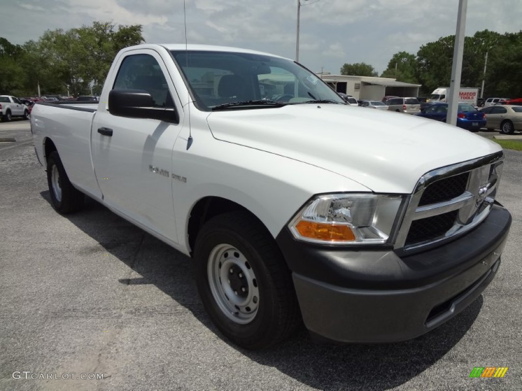 2010 Ram 1500 ST Regular Cab - Stone White / Dark Slate/Medium Graystone photo #9