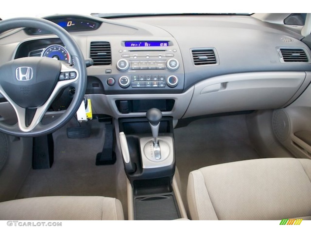2010 Civic LX Sedan - Urban Titanium Metallic / Beige photo #5