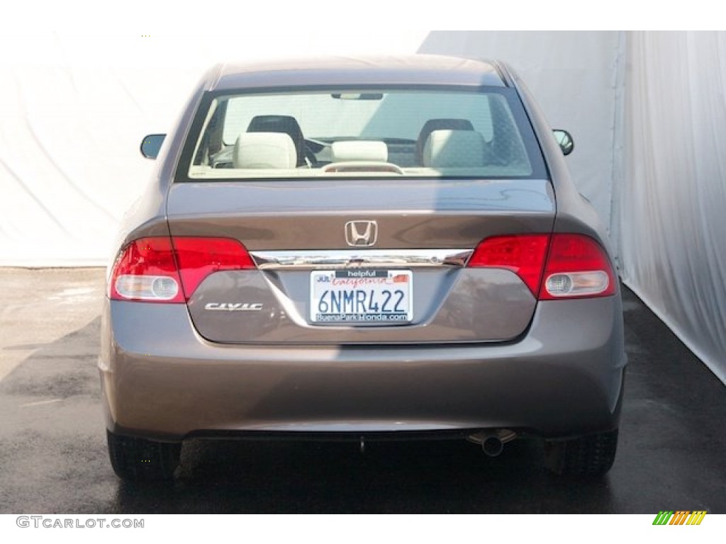 2010 Civic LX Sedan - Urban Titanium Metallic / Beige photo #9